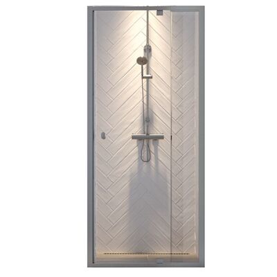 Nisdeur Sealskin Hooked Omkeerbaar Ruime Verstelbaarheid 90×200 cm Zilver