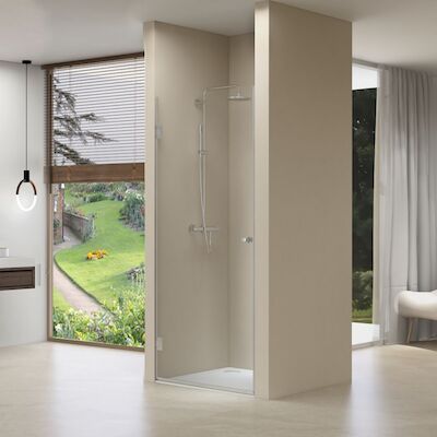 Nisdeur Van Rijn Draaideur 8 mm Met Vaste Wand 87×200 cm Chroom