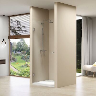 Nisdeur Van Rijn ST01 Profielloos 70×200 cm Helder Glas 8 mm RVS