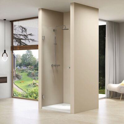 Nisdeur Van Rijn ST01 Profielloos 80×200 cm Helder Glas 8 mm RVS