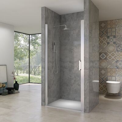 Nisdeur Van Rijn ST02 Draaideur 100×200 cm 6 mm Chroom
