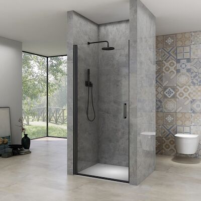 Nisdeur Van Rijn ST02 Draaideur 80×200 cm 6 mm Zwart