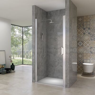 Nisdeur Van Rijn ST02 Draaideur 95×200 cm 6 mm Chroom