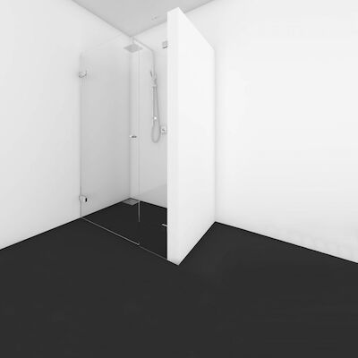 Nisdeur vast deel Van Rijn Products GL12 200×100 cm Chroom