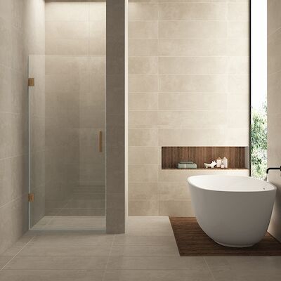 Nisdeur Wiesbaden Less 70×200 cm 8 mm Nano Helder Glas Geborsteld Brons Koper