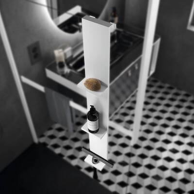 Novellini Frame hangend doucherek 12×7,2x76cm mat wit