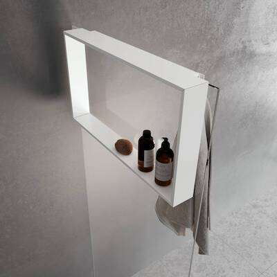 Novellini Frame hangend doucherek 60×8,5x40cm mat wit