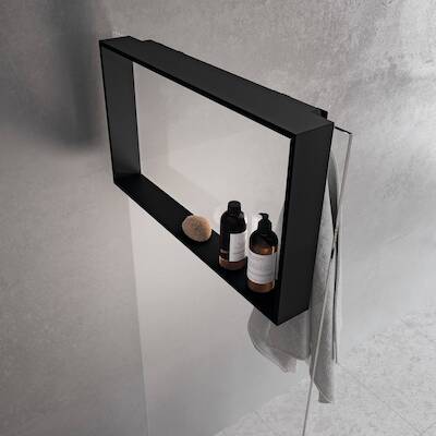 Novellini Frame hangend doucherek 60×8,5x40cm mat zwart