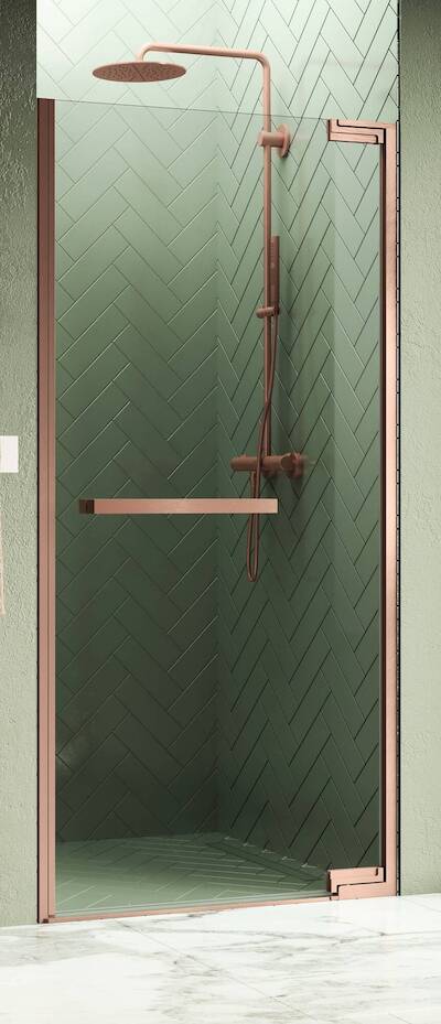 Novellini N180 1B Nisdraaideur 77,5-79×200 cm Brushed Black Chrome Helder Glas