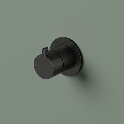 Omstelkraan afbouwdeel Hotbath Ace Inbouw 2-weg Geborsteld Zwart PVD