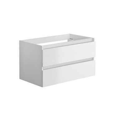 Onderkast Allibert Alma 80×47,2×46 cm Soft-Close Lades Glanzend Wit (wastafel optioneel)