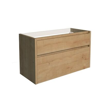 Onderkast Allibert Aston 100x46x59,8 cm Soft-Close Lades Eiken (bijpassende wastafel optioneel)