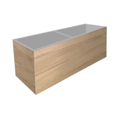 Onderkast Best Design Beauty Greeploos 120 cm Softclose Eiken Incl. Wastafelblad (Keuze uit 4 kleuren)