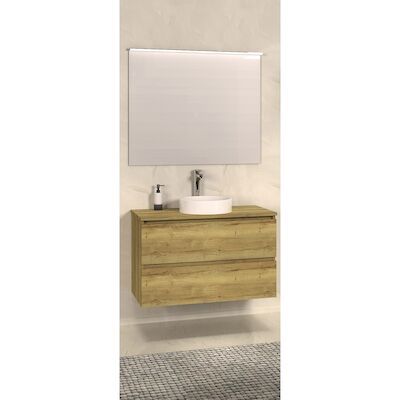 Onderkast BWS Badkamermeubel 80 cm Met Wastafelblad Nato