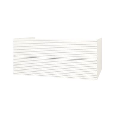 Onderkast BWS Elite 120x45x50 cm Met Horizontaal Reliëf Mat Wit