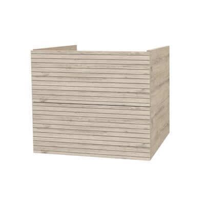 Onderkast BWS Elite 60x45x50 cm Met Horizontaal Reliëf Licht Hout