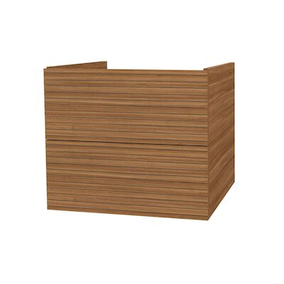 Onderkast BWS Elite 60x45x50 cm Met Horizontaal Reliëf Walnoot