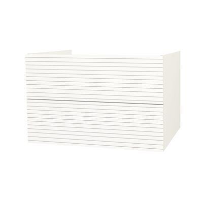 Onderkast BWS Elite 80x45x50 cm Met Horizontaal Reliëf Mat Wit