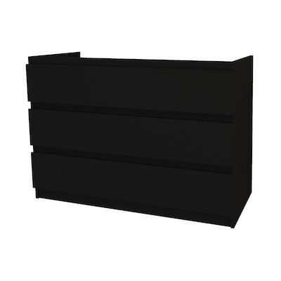 Onderkast BWS Jupiter 120cm 3 Lades Zwart