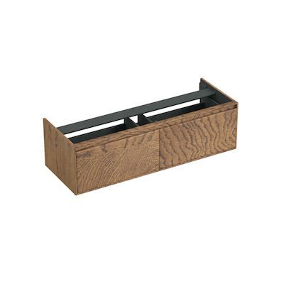 Onderkast Forzalaqua Reno 140x51x40 Cm 2 Lades Softclose Eiken Castle Brown