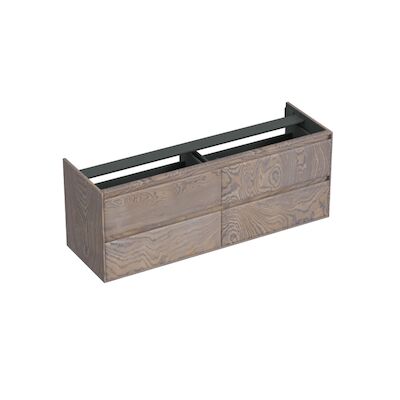 Onderkast Forzalaqua Reno 160x51x60 Cm 4 Lades Softclose Eiken Silver Grey