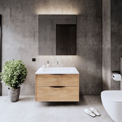 Onderkast Gliss Design Eleganz Hera Zwart 100cm 2 Lades Oak Classic