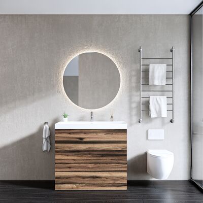 Onderkast Gliss Design Hades 2 Softclose Laden 100×84.5x45cm Ruw Natuur (wastafel keuze)