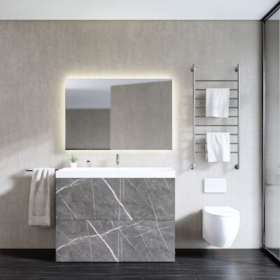Onderkast Gliss Design Hades 2 Softclose Laden 120×84.5x45cm Pietra Grijs Marmer (wastafel keuze)