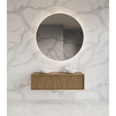 Onderkast Gliss Design Heronimus 120x45x35 cm 2 Laden Met Topplaat Castle Brown