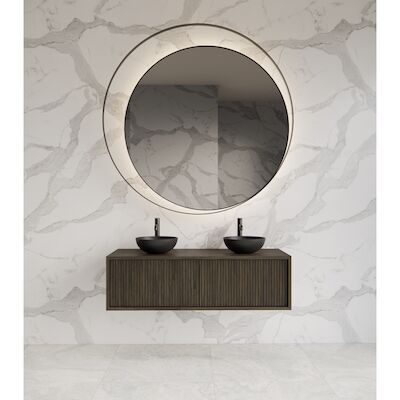 Onderkast Gliss Design Heronimus 120x45x35 cm 2 Laden Met Topplaat Charcoal