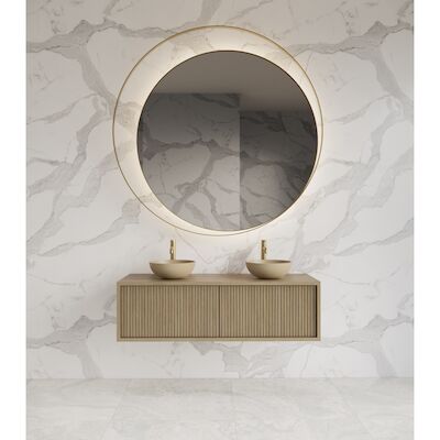 Onderkast Gliss Design Heronimus 120x45x35 cm 2 Laden Met Topplaat Corn Silk