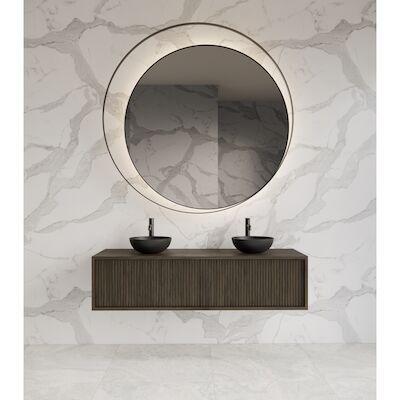 Onderkast Gliss Design Heronimus 140x45x35 cm 2 Laden Met Topplaat Charcoal