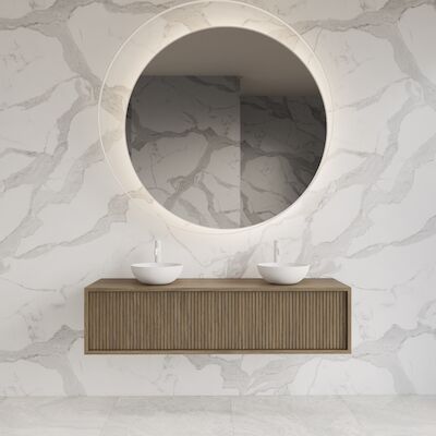 Onderkast Gliss Design Heronimus 140x45x35 cm Met Topplaat Ash Grey