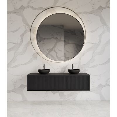 Onderkast Gliss Design Heronimus 140x45x35 cm Met Topplaat Black Veneer
