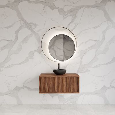 Onderkast Gliss Design Heronimus 80x45x35 cm Met Topplaat Walnut