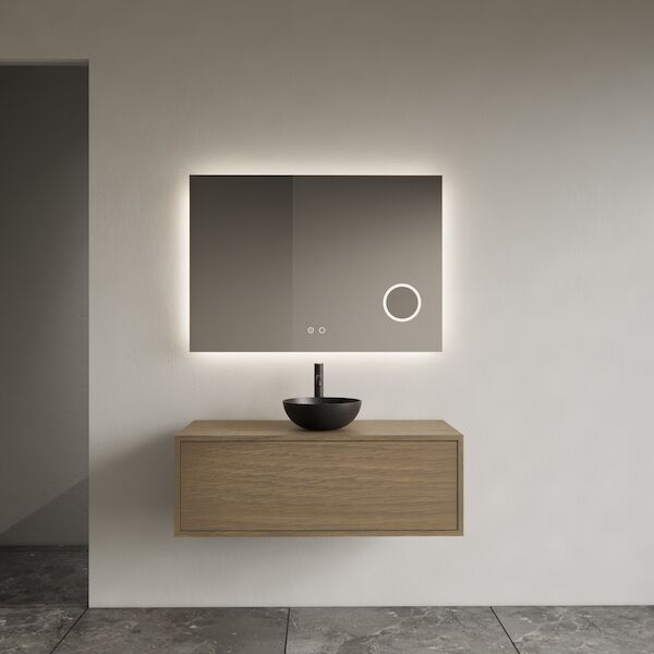 Onderkast Gliss Design Joa Ash Grey 90 CM Incl. Topplaat