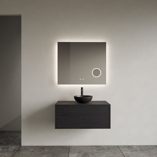 Onderkast Gliss Design Joa Black Veneer 70 CM Incl. Topplaat
