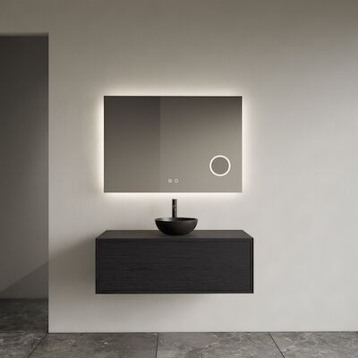 Onderkast Gliss Design Joa Black Veneer 80 CM Incl. Topplaat