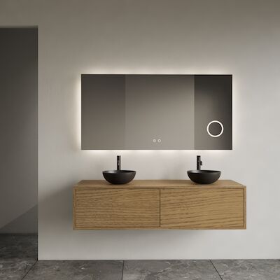 Onderkast Gliss Design Joa Castle Brown 160 CM 2 Laden Incl.Topplaat