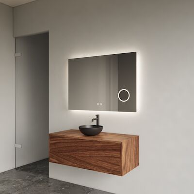 Onderkast Gliss Design Joa Walnut 100 CM Incl.Topplaat
