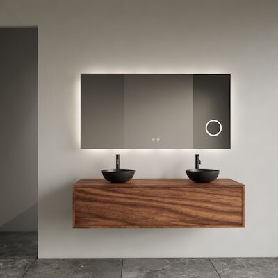 Onderkast Gliss Design Joa Walnut 120 CM Incl. Topplaat
