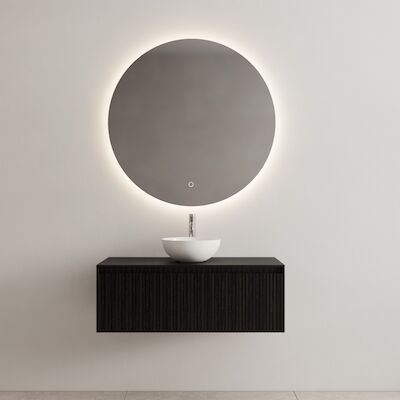 Onderkast Gliss Design Timotheus 100 CM Incl. Topplaat Black Veneer