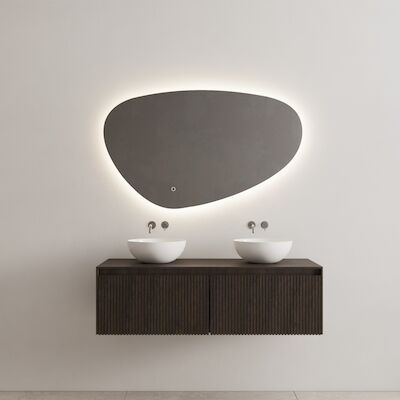 Onderkast Gliss Design Timotheus 120 CM 2 lades Incl Topplaat Charcoal