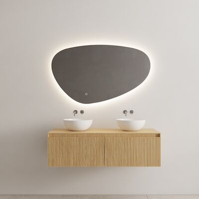 Onderkast Gliss Design Timotheus 140 CM 2 Lades Incl Topplaat Pure