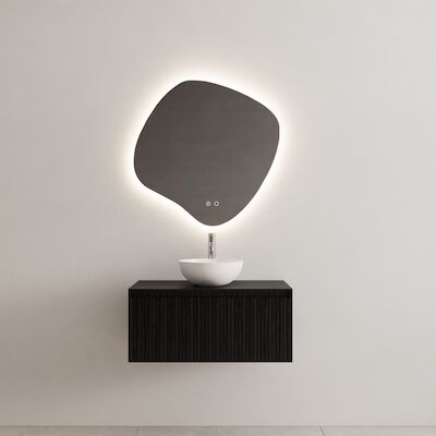 Onderkast Gliss Design Timotheus 90 CM Incl. Topplaat Black Veneer