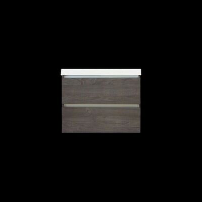 Onderkast Sanilux Trendline Met Greeplijst Aluminium 60x47x52 Cm Silver Oak