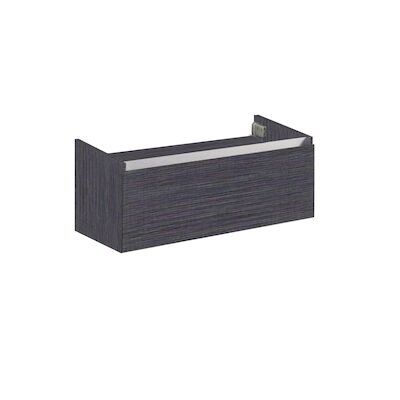 Onderkast Trendline 1 Lade met greeplijst in kleur 120x47x35 cm Antraciet Eik