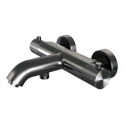 Opbouw Bad- en Douchekraan Brauer Gunmetal Carving Thermostatisch Geborsteld Gunmetal