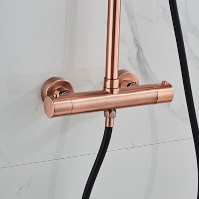 Opbouw Douchekraan BWS Copper Pro Thermostatisch Geborsteld Koper