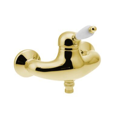 Opbouw Douchekraan Sapho Kirké Mengkraan Retro Wit 1-hendel Goud